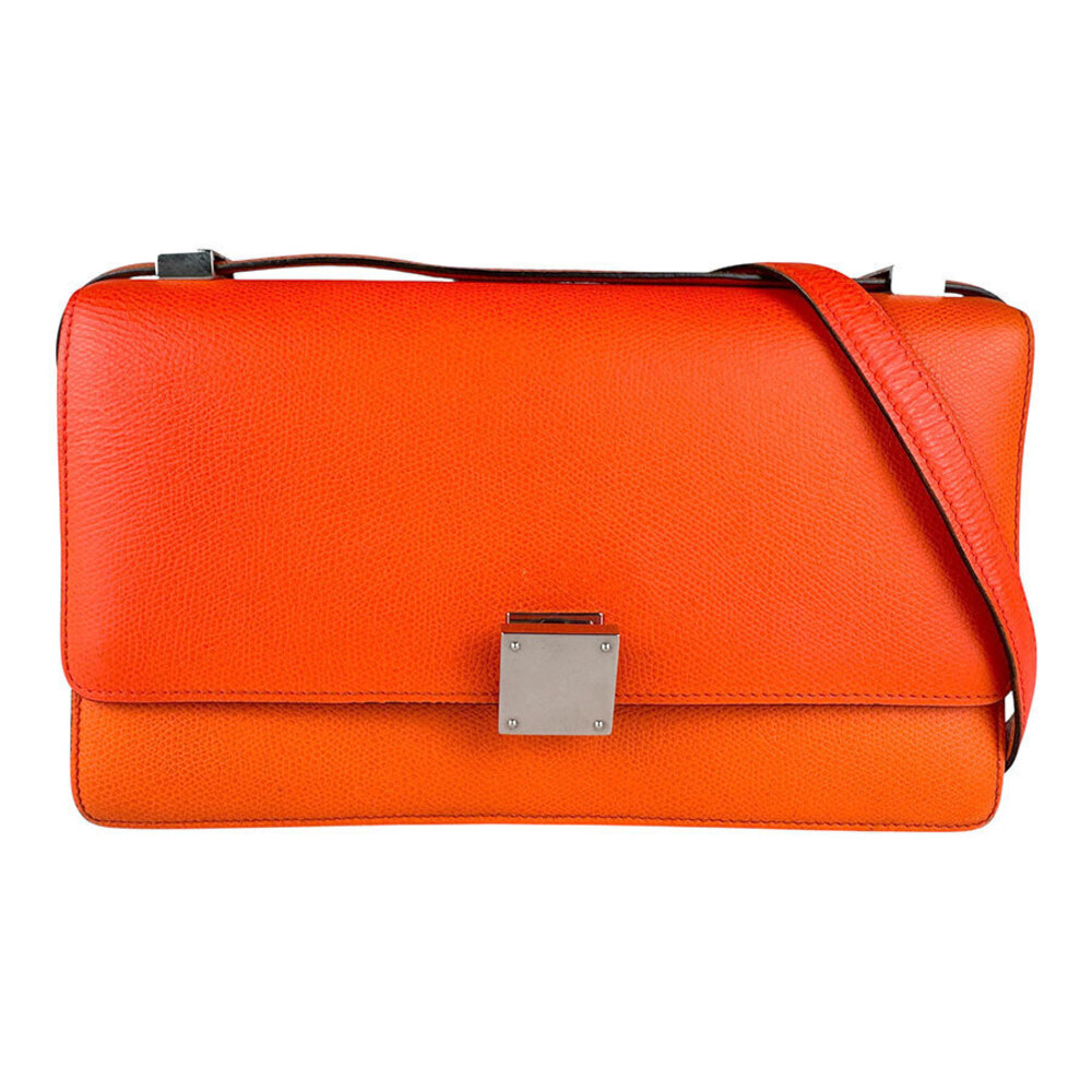 Celine Shoulder Bag Leather Neon Orange